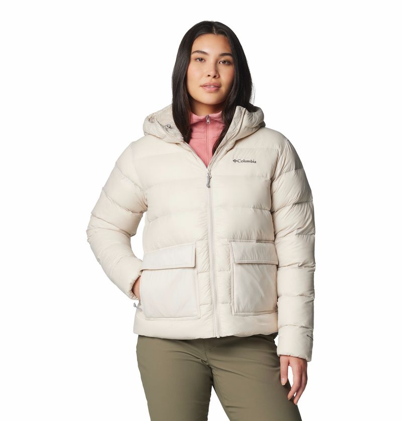 Casaca-Para-Mujer-de-Plumas-Con-Capucha-Harmony-Falls™-Beige-Columbia