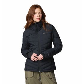 CASACA PARA MUJER SINTÉTICA CIERRE COMPLETO JOY PEAK™ II NEGRA COLUMBIA