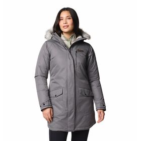 CASACA PARA MUJER SINTÉTICA LARGA SUTTLE MOUNTAIN™ GRIS COLUMBIA