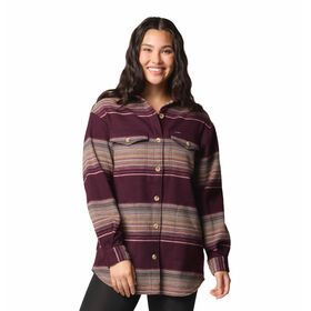 BLUSA PARA MUJER MANGA LARGA CALICO BASIN™ GUINDA COLUMBIA