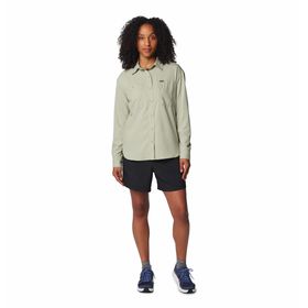 BLUSA PARA MUJER MANGA LARGA SILVER RIDGE™ UTILITY VERDE COLUMBIA