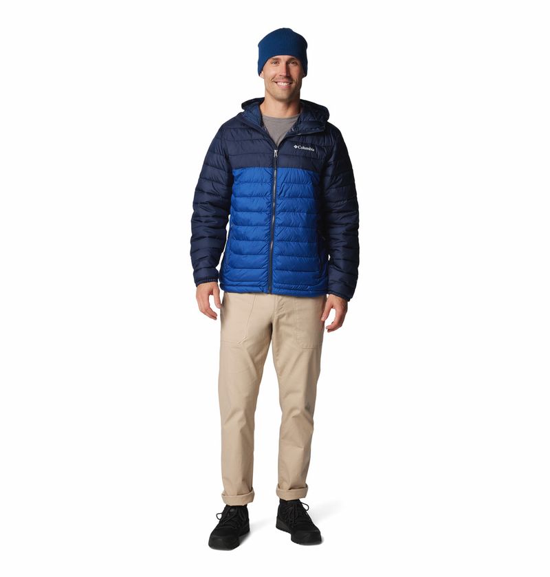 Casaca-Para-Hombre-Sintetica-Con-Capucha-Powder-Lite™-II-Azul-Columbia