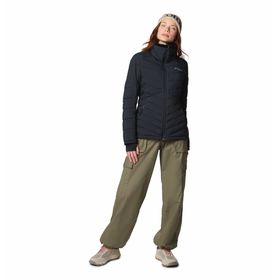 CASACA PARA MUJER SINTÉTICA CIERRE COMPLETO JOY PEAK™ II NEGRA COLUMBIA