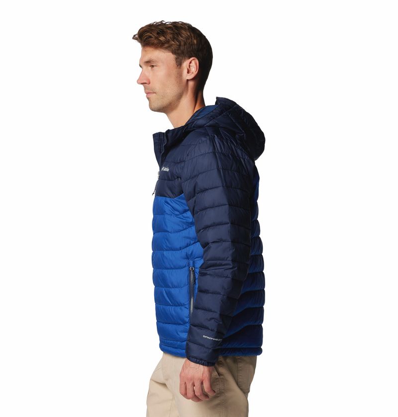 Casaca-Para-Hombre-Sintetica-Con-Capucha-Powder-Lite™-II-Azul-Columbia