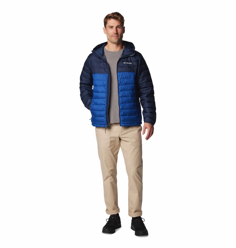 Casaca-Para-Hombre-Sintetica-Con-Capucha-Powder-Lite™-II-Azul-Columbia