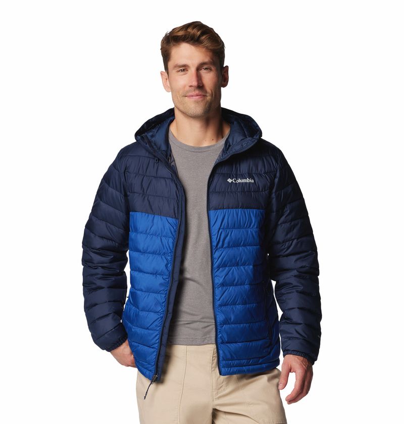 Casaca-Para-Hombre-Sintetica-Con-Capucha-Powder-Lite™-II-Azul-Columbia