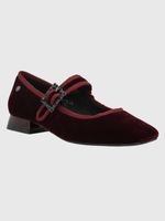 Zapato-Para-Mujer-Velvet-Hally-Burgundy-Hush-Puppies