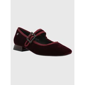 Zapato Para Mujer Velvet Hally Burgundy Hush Puppies