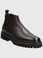 Botin-Para-Hombre-Cuero-Fort-Marron-Oscuro-Hush-Puppies