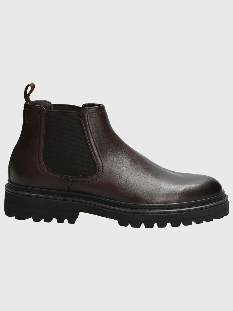 Botin-Para-Hombre-Cuero-Fort-Marron-Oscuro-Hush-Puppies