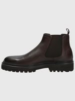 Botin-Para-Hombre-Cuero-Fort-Marron-Oscuro-Hush-Puppies