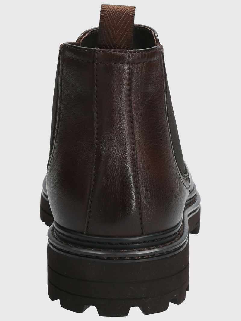 Botin-Para-Hombre-Cuero-Fort-Marron-Oscuro-Hush-Puppies