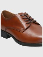 Zapato-Para-Hombre-Cuero-Rollo-Marron-Hush-Puppies