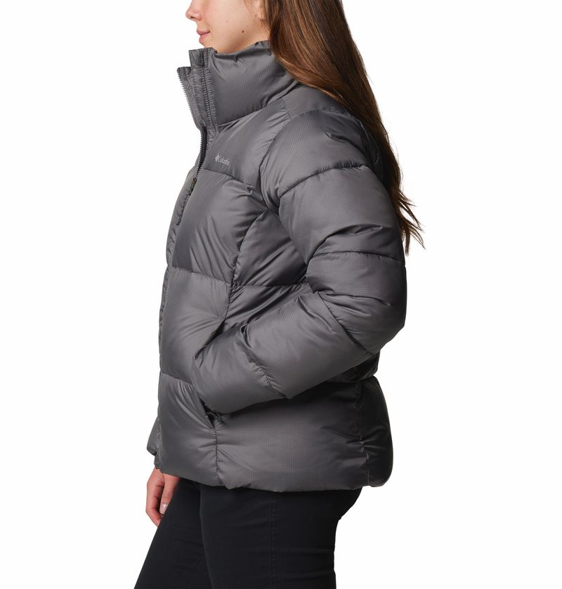 Casaca-Para-Mujer-Sintetica-Cierre-Completo-Puffect™-II-Gris-Columbia