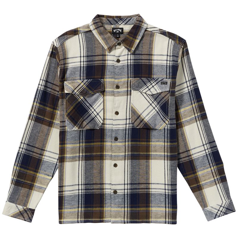 Camisa-Para-Hombre-Manga-Larga-Bad-Dog-Flannel-Gris-Billabong
