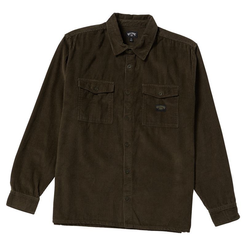 Camisa-Para-Hombre-Manga-Larga-Bong-Days-Marron-Billabong