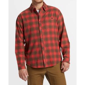 Camisa Manga Larga Para Hombre Coastline Flannel Rojo Billabong