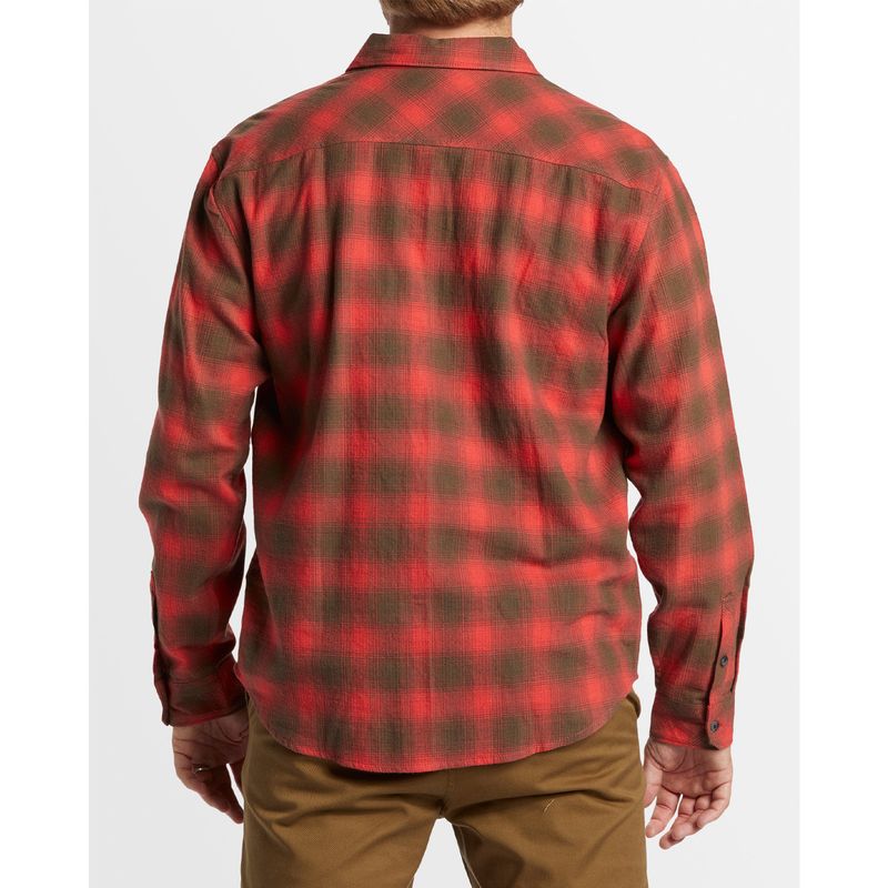 Camisa-Manga-Larga-Para-Hombre-Coastline-Flannel-Rojo-Billabong