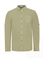 Camisa-Manga-Larga-Para-Hombre-Algodon-Organico-Galiton-Verde-Rockford