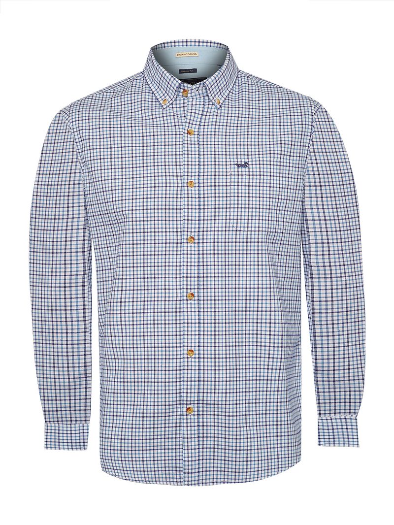 Camisa-Manga-Larga-Para-Hombre-Algodon-Organico-Viyellabut-Azul-Rockford