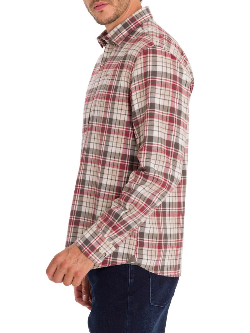 Camisa-Manga-Larga-Para-Hombre-Algodon-Organico-Flannel-Multicolor-Rockford