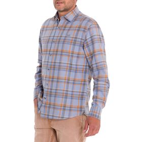 Camisa Manga Larga Para Hombre Algodón Orgánico Flannel Multicolor Rockford