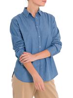 Blusa-Manga-Larga-Para-Mujer-Algodon-Organico-Makalu-Azul-Rockford