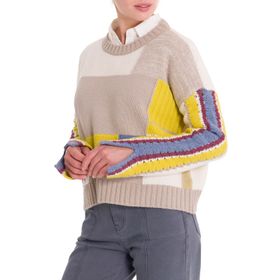 CHOMPA PARA MUJER LANA PISSIS BEIGE/CRUDO ROCKFORD