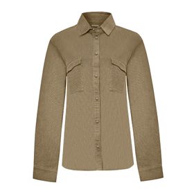 BLUSA MANGA LARGA PARA MUJER ALGODÓN ORGÁNICO MANASLU CAFÉ ROCKFORD