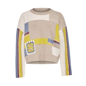 CHOMPA PARA MUJER LANA PISSIS BEIGE/CRUDO ROCKFORD