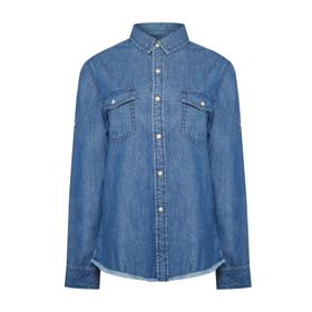 BLUSA MANGA LARGA PARA MUJER ALGODÓN KILIMANJARO AZUL ROCKFORD