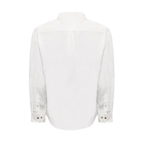 Camisa Manga Larga Para Hombre Algodón Orgánico Galiton Blanco Rockford