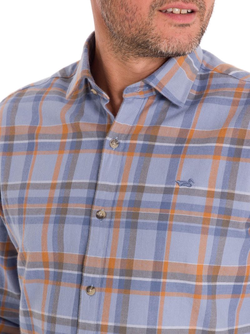 Camisa-Manga-Larga-Para-Hombre-Algodon-Organico-Flannel-Multicolor-Rockford