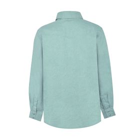 BLUSA MANGA LARGA PARA MUJER LINO ORGÁNICO LIRIO CELESTE ROCKFORD