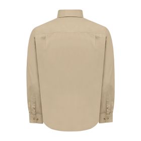 Camisa Manga Larga Para Hombre Algodón Orgánico Anzio Café Rockford