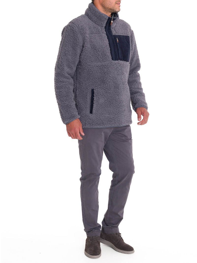 Polar-Para-Hombre-Poliester-Reciclado-Algodon-Watford-Gris-Rockford