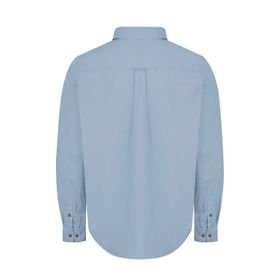 Camisa Manga Larga Para Hombre Algodón Orgánico Galiton Celeste Rockford
