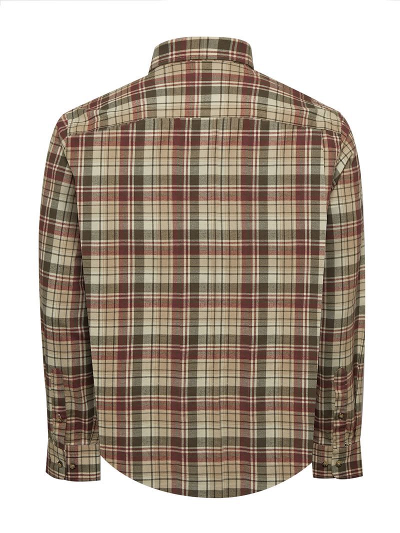 Camisa-Manga-Larga-Para-Hombre-Algodon-Organico-Flannel-Multicolor-Rockford