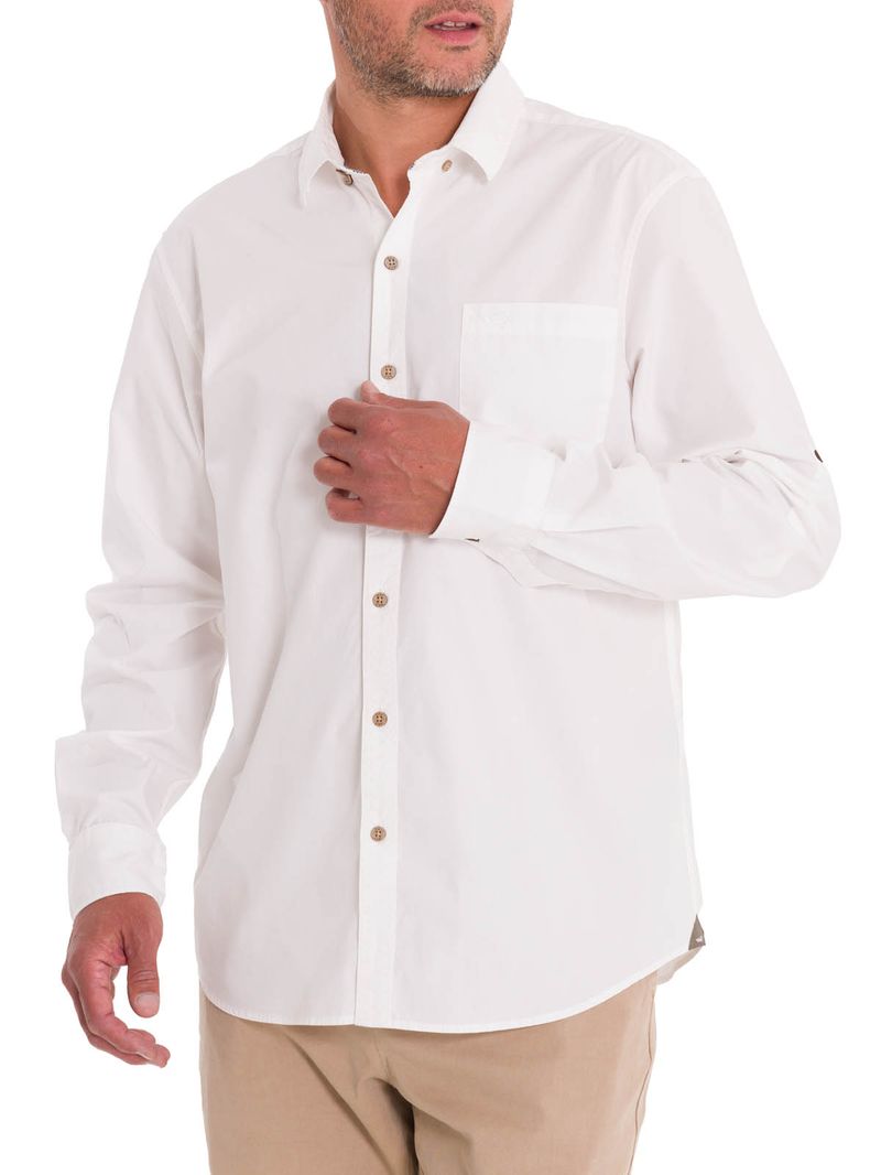 Camisa-Manga-Larga-Para-Hombre-Algodon-Organico-Galiton-Blanco-Rockford