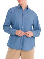 Blusa-Manga-Larga-Para-Mujer-Algodon-Organico-Makalu-Azul-Rockford