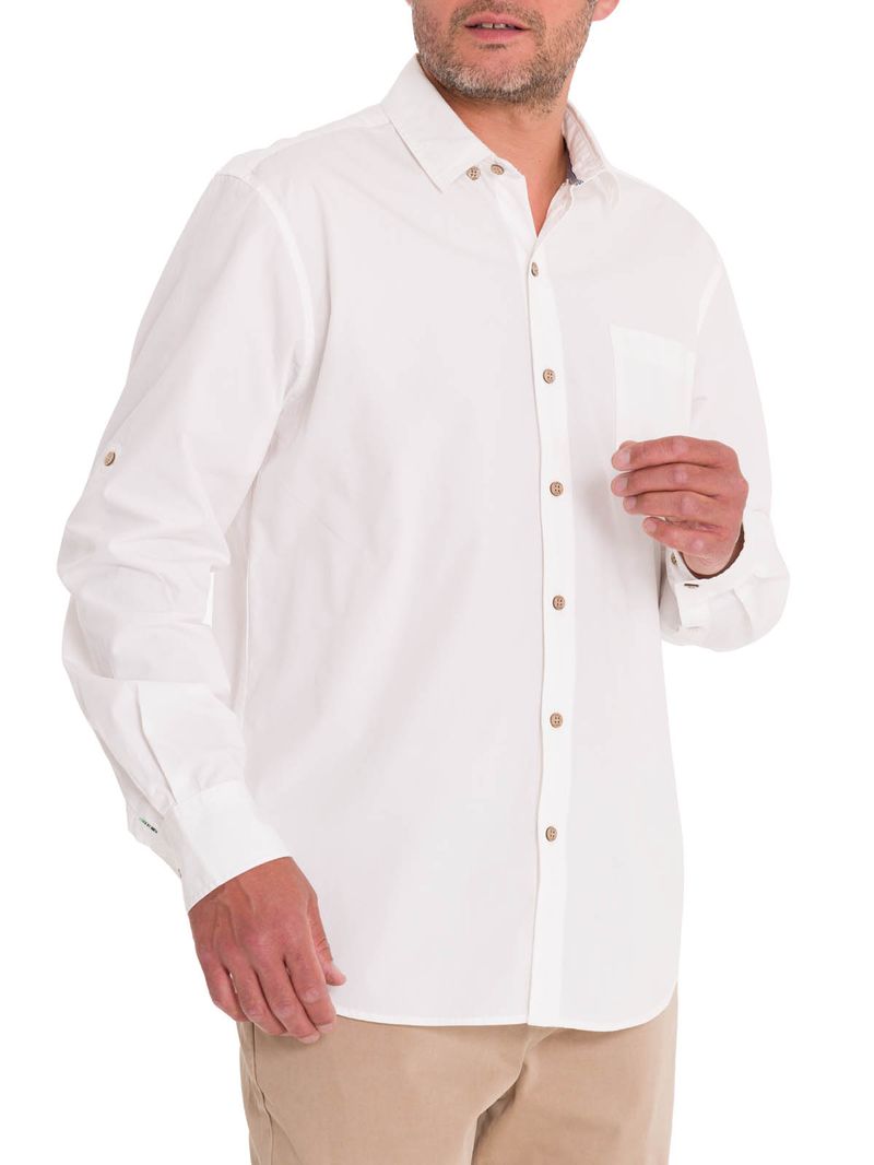 Camisa-Manga-Larga-Para-Hombre-Algodon-Organico-Galiton-Blanco-Rockford