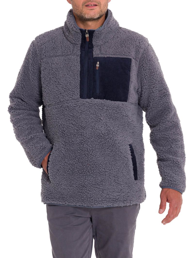Polar-Para-Hombre-Poliester-Reciclado-Algodon-Watford-Gris-Rockford