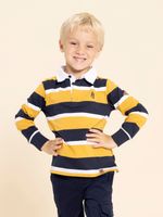 Polo-Manga-Larga-Para-Niño-Algodon-Reciclado-Oscar-Amarillo-Hush-Puppies-Kids