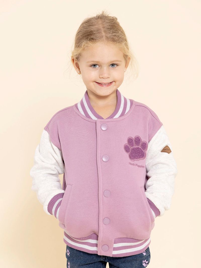 Polera-Para-Niña-Polar-Algodon-Reciclado-Coniston-Morado-Hush-Puppies-Kids