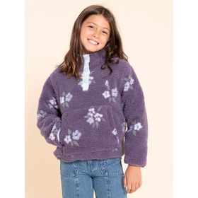 POLAR PARA NIÑA SHERPA RECICLADO AMBAR AZUL HUSH PUPPIES KIDS