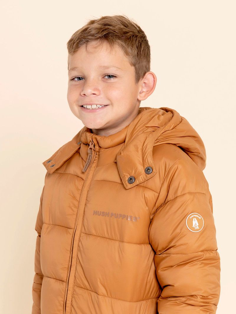 Casaca-Para-Niño-Algodon-Reciclado-Campo-Camel-Hush-Puppies-Kids