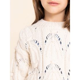 CHOMPA PARA NIÑA TEJIDO LUCIA BLANCO HUSH PUPPIES KIDS