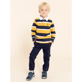 POLO MANGA LARGA PARA NIÑO ALGODÓN RECICLADO OSCAR AMARILLO HUSH PUPPIES KIDS