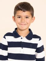 Polo-Manga-Larga-Para-Niño-Algodon-Roger-Azul-Hush-Puppies-Kids