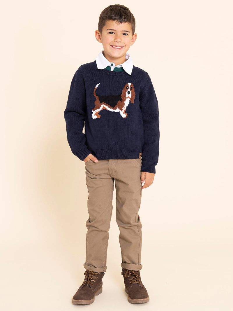 Chompa-Para-Niño-Algodon-Basset-Navy-Hush-Puppies-Kids